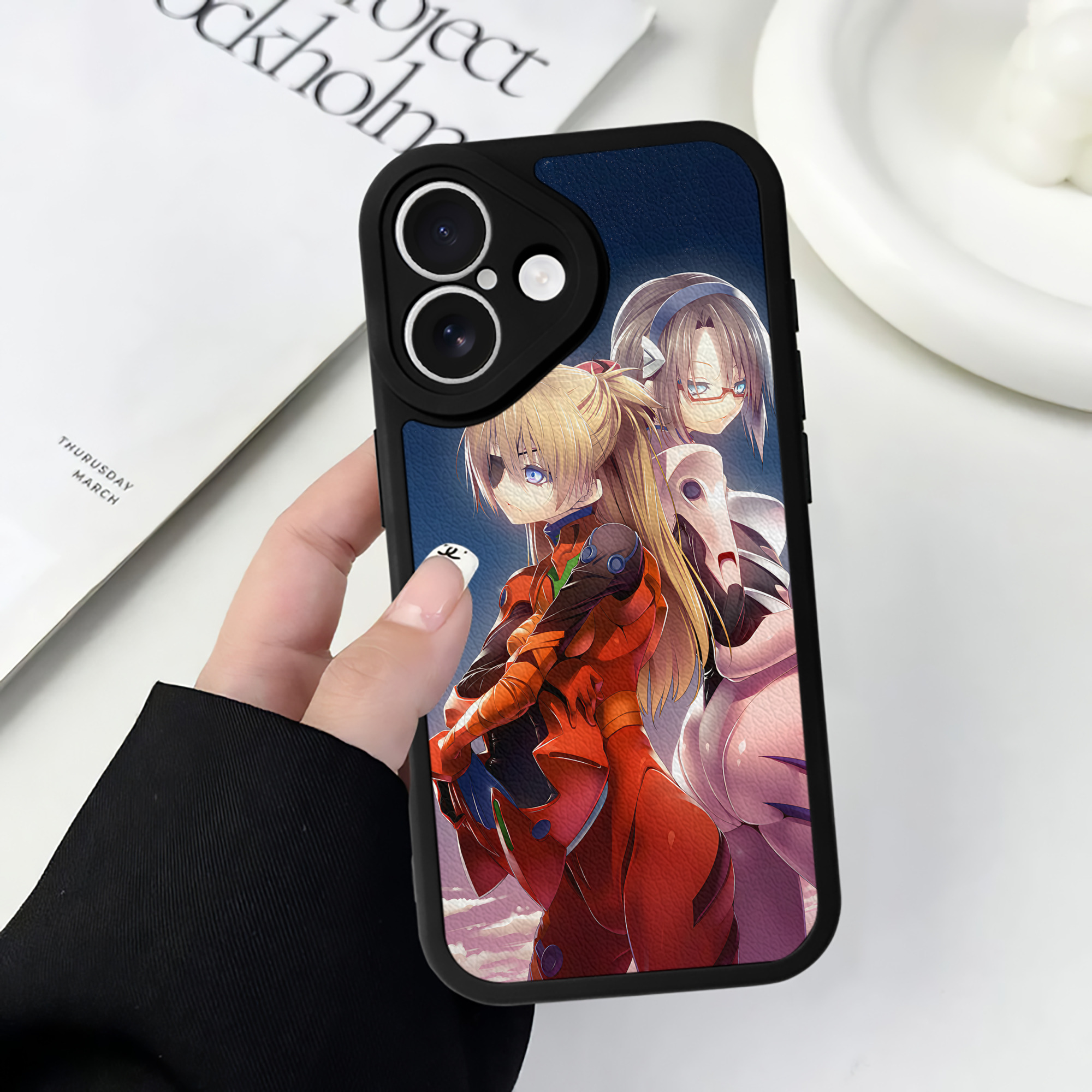 （画像用） EVA 新世紀エヴァンゲリオン 【iPhone 16シリーズ対応】シリコンスマホケース（レザー調） 材質：シリコン